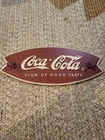 Sign Of A Good Taste Coca Cola Hat And Coat Hanger Wall Unit Red Vintage