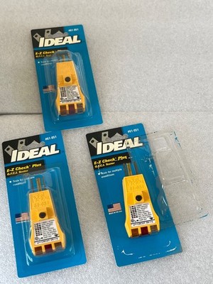 (Lot 3 Pcs) Ideal 61-051 E-Z Check Plus Circuit Tester