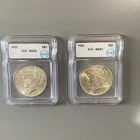 Two BU Peace Dollars. 1922 And 1923
