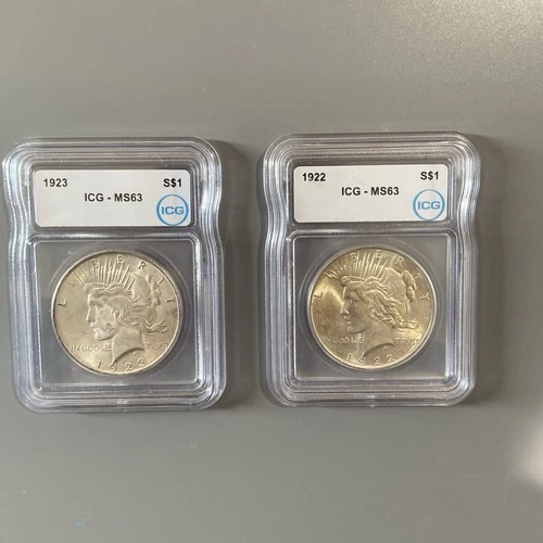 Two BU Peace Dollars. 1922 And 1923