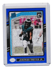2024 Donruss Optic Blue Glitter Prizm SSP Jeremiah Trotter Jr. RC 250