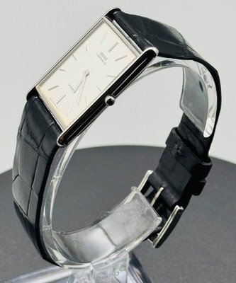 Seiko Lassale Vintage Ultra Thin Mens Quartz Rectangle Dress Watch