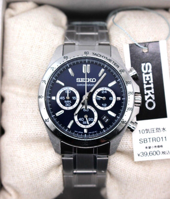 SEIKO SELECTION SBTR011 Watch Men's Chronograph Blue Stainless