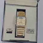 Seiko H357-5009 Vintage Wrist Watch Alarm Chronograph Japan Digi-Ana Gold Tone