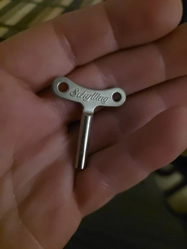 Schylling Vintage Wind Up Toy Key - Collectible Mechanical Tin Toys Silver Key
