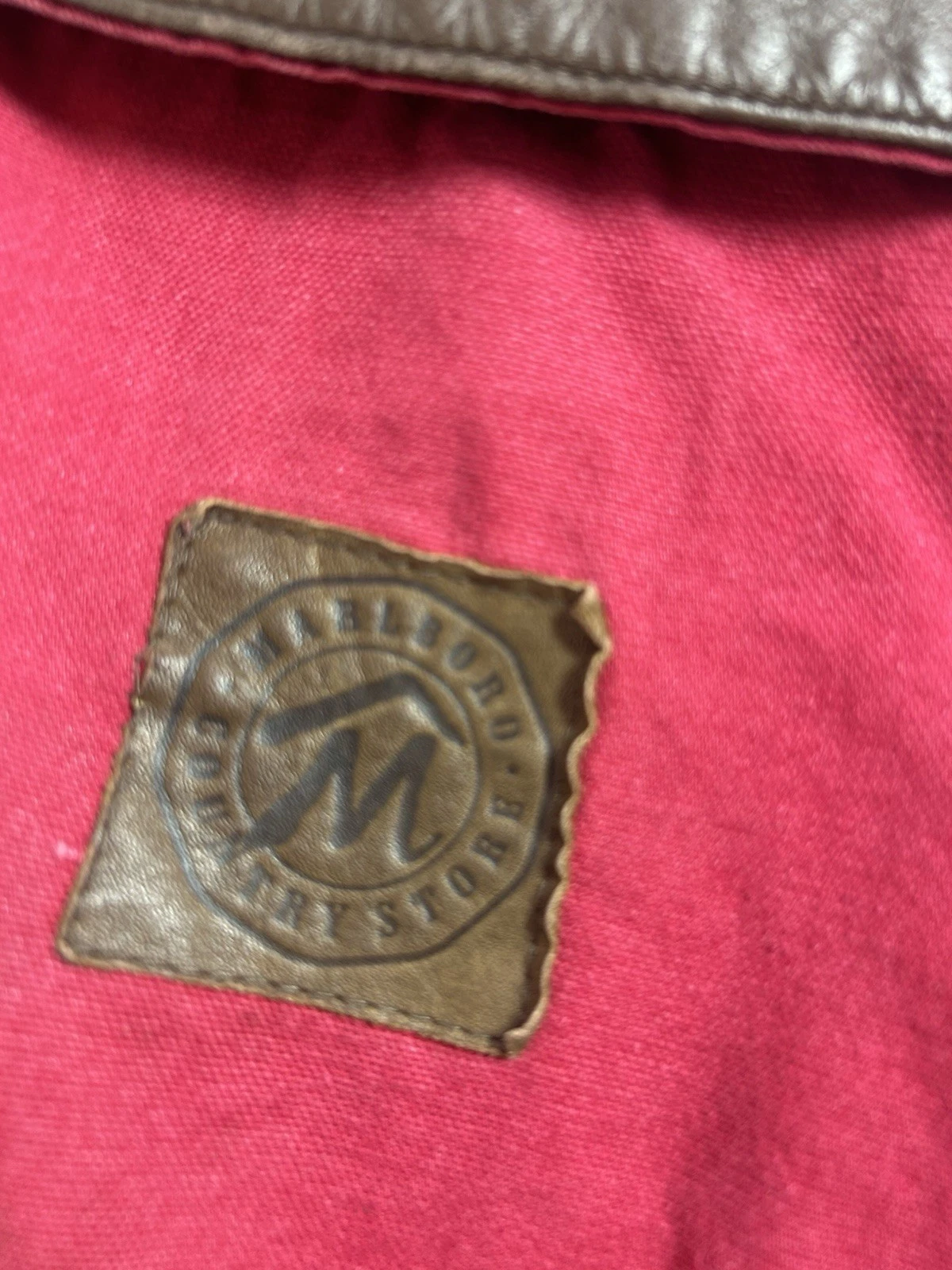 90s Marlboro Country Store Vintage Men's Red Cotton Canvas Field Jacket Plaid L image 5