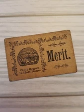 Victorian 1880s REWARD OF MERIT CARD TEACHER SCHOOL CRAFTS 2.25"x1.5" Awesome F
