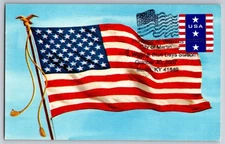 #4157 Patriotic Banner Maxi Card w/Pictorial Flag Cancel