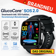 GlucoCare™ SOS 2.0 Smartwatch | SOS-Funktion, Sturzerkennung & Blutzuckermessung