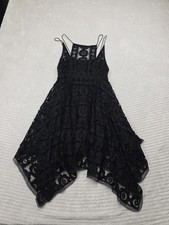 Free People Dress Womens 2 Just Like Honey Lace Dress Black Bohemian Style