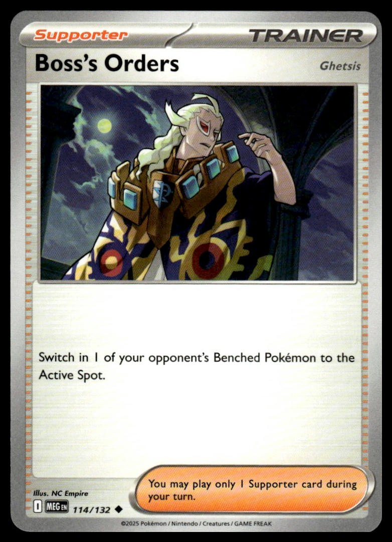 Boss's Orders [Ghetsis] ME01: Mega Evolution 114/132 Normal NM