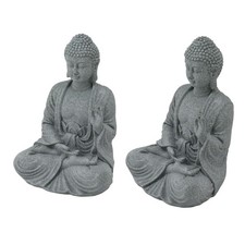 A-Small Buddha Statue Green Sandstone Sculpture Decor For Living Room