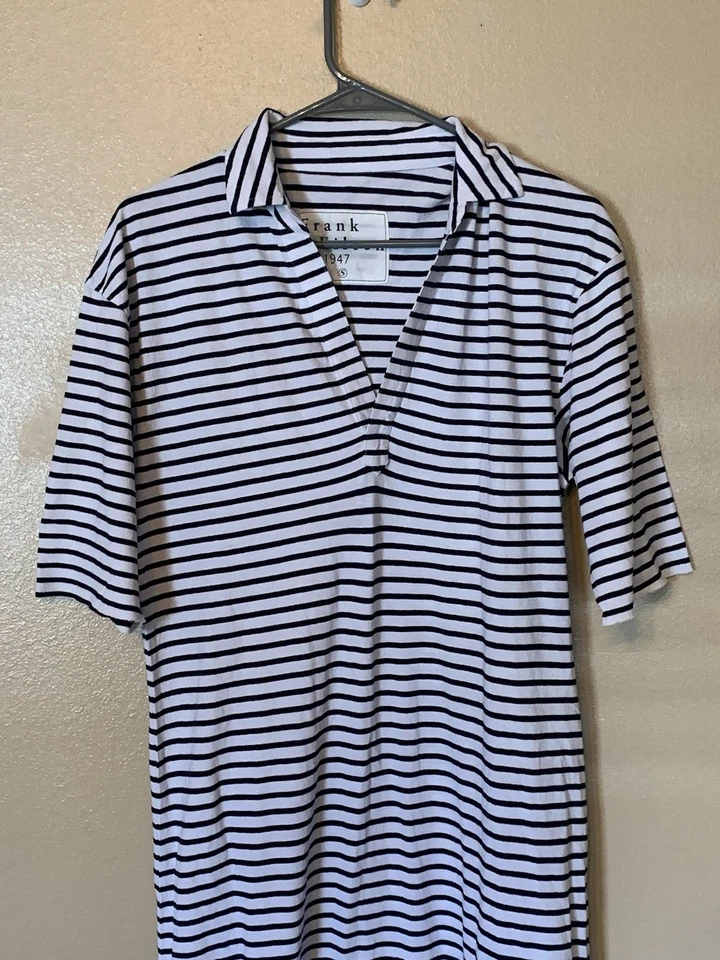 Frank & Eileen Emma Navy Striped Maxi Shirt Dress Size S - Image 2 of 4
