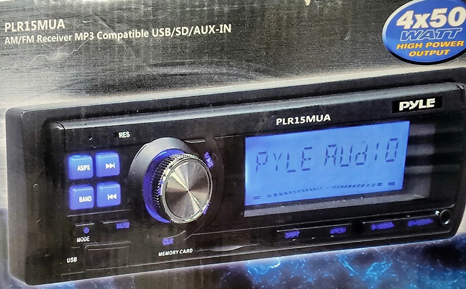 NIB- PYLE PLR15MUA AM/FM MP3 radio COMPATIBLE w/ USB/ SD/ AUX-IN- LCD Display - Image 3 of 4
