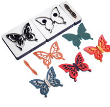 Butterfly Shape Leather Cutting Die, Metal Punch Cutter Smooth Wood Base