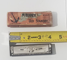 M. Hohner Old Standby Harmonica No. 34B w/Original Box Germany Marine Band Style