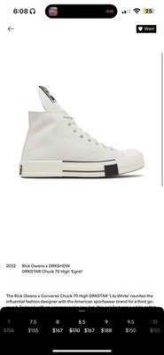 Converse x Rick Owens DRKSHDW TURBOWPN high 'white' | eBay