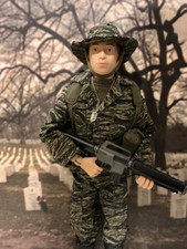 UNIFORME RAYA TIGRE ERA VIETNAM SELLO MARINA DE EE. UU. BRIGADA ELITE COTSWOLD 12"