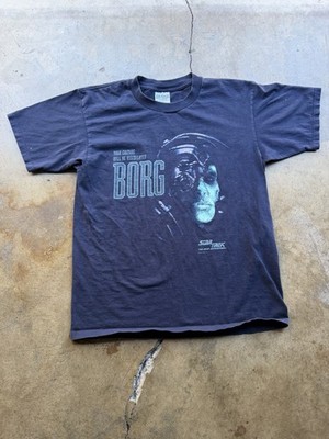 Vintage Star Trek The Next Generation Borg Shirt Mens Large Blue Sci Fi Tee 90s