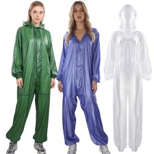 Unisex Adults Workwear With Drawstring Jumpsuit Outdoor Raincoat Hiking Zipper