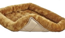 Portable  Soft Cinnamon Faux Fur Pet Bed - Perfect for Small Dogs  Cats. /1R