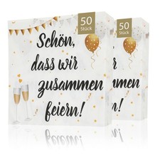 CraftWerk Servietten 100er Pack - Schön dass...