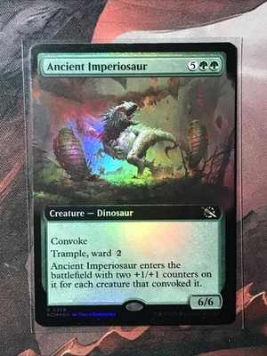 MTG Ancient Imperiosaur FOIL Extended Art March of the Machine MOM 0368 LP