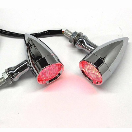 4X Chrome LED Turn Signals Blinker Lights For Honda VTX1300C VTX1800C VTX 1800 N - Bild 9 von 12