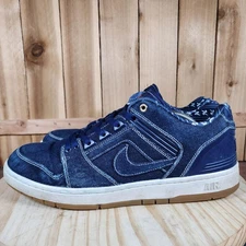Nike SB Air Force 2 Shoes Mens 13 East West Pac Blue Denim Gum Skateboarding