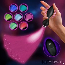 Booty Sparks: Vibrating Silicone Optical Fiber Butt Plug ---FREE SHIPPING!!!