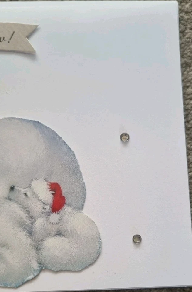 Handmade Let It Snow, Polar Bear Blank  Christmas Card - Image 4 of 4