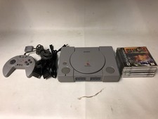 SONY SCPH-5501 PLAYSTATION 1 VIDEO GAME CONSOLE W/ CONTROLLER CORDS AND 7 GAMES