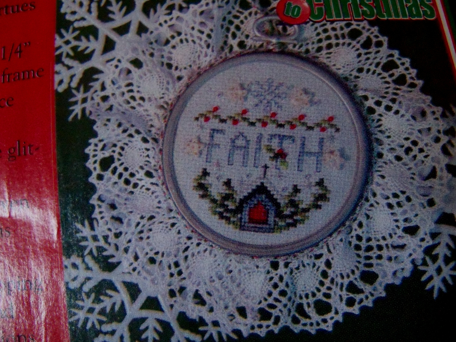 RARE OOP Stoney Creek M'zine XS Ptn "Christmas Virtues Orn" Set of 5 Designs