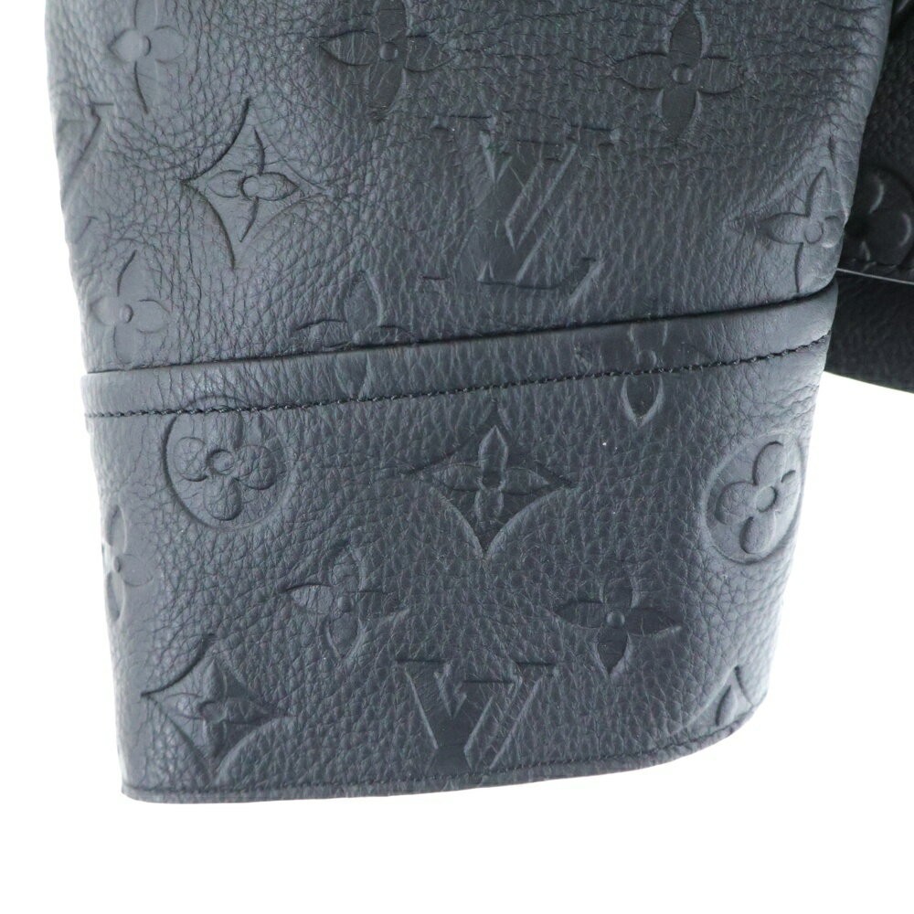 Louis Vuitton Monogram Embossed Utility Black Leather Jacket HIL46EQXS Size 46 image 5
