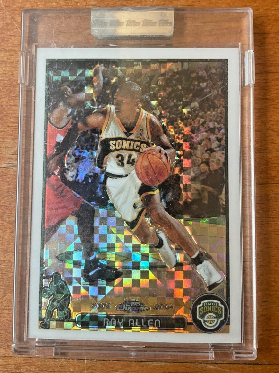 2003-04 Topps Chrome Basketball X-Fractor #48 Ray Allen 16/220 HOF- UCONN!