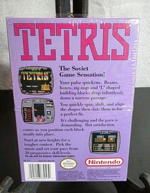 NM TETRIS 1989 Nintendo NES Game Box ONLY W/Manual Inserts CLEAN