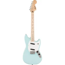Squier Sonic Mustang Electric Guitar, Daphne Blue, Maple Fingerboard