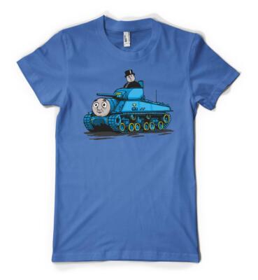 Brandneu mit Etikett Thomas Railway Engine Tank Train Mash Up personalisiertes Unisex Erwachsene T-Shirt