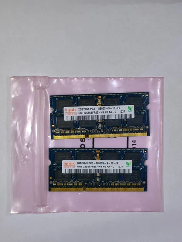 2x 2GB 2Rx8 PC3-10600S-9-10-F2 HMT125S6TFR8C-H9 N0 AA-C
