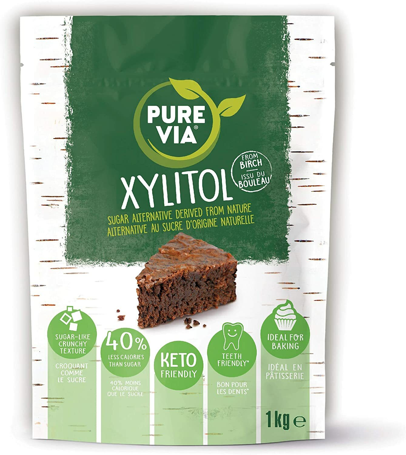 Pure Via Xylitol 1kg  - Zero Calorie Natural Sweetener