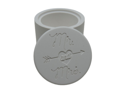 Aufbewahrungs Döschen mit Deckel ''Mr/Mrs'',durchmesser 5cm Dekoration, Geschenk