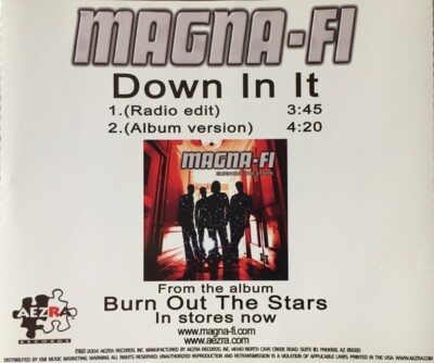 Magna-Fi    Down In It (CD, Single Promo) Near Mint