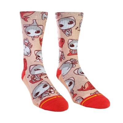 Merge4 Ryo Taniguchi Kittiens Cats Classic Crew Orange Socks
