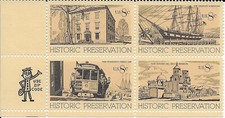 Us Scott 1440-43 1971 Historic Preservation Block Of 4 Og Nh Us Scott 1440-43 1971 Historic Preservation Block Of 4 Og Nh