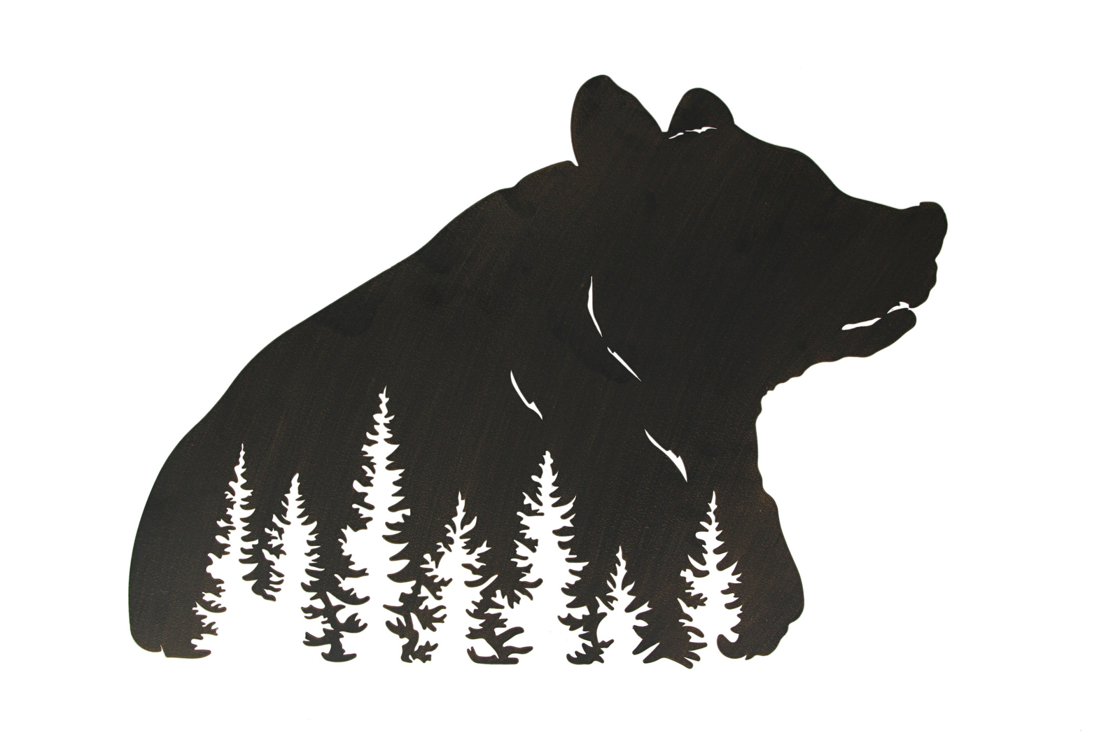 Scratch & Dent Black Bear Hanging Laser Cut Metal Wall Art Decor