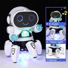Kids Dance Robots Music LED 6 Claws Octopus Robot Birthday Gift Toys For Childre