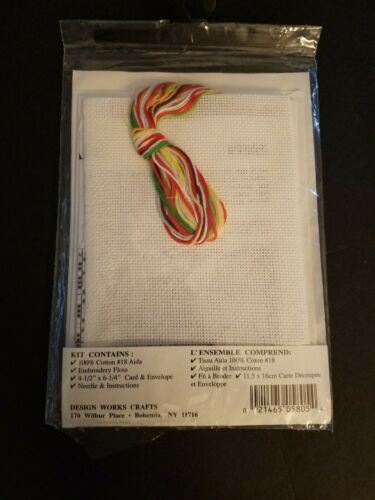 Cross Stitch Greetings #5805 Santa Claus Cross Stitch Card Kit - Picture 2 of 2