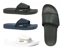 Men's Slides self-adhesive band adjustable upper for gym, pool, beach-011M