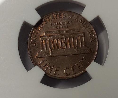 1969 S Penny Certified AU58 BN with a floating roof and doubling In God We Trust - Picture 2 of 4