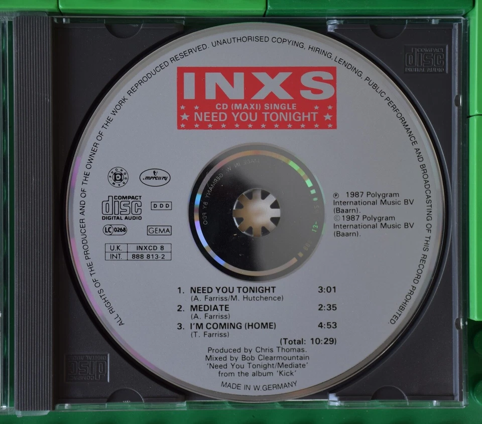 INXS - Need You Tonight - CD Maxi-Single - Mercury - 1987 - Bild 3 von 4